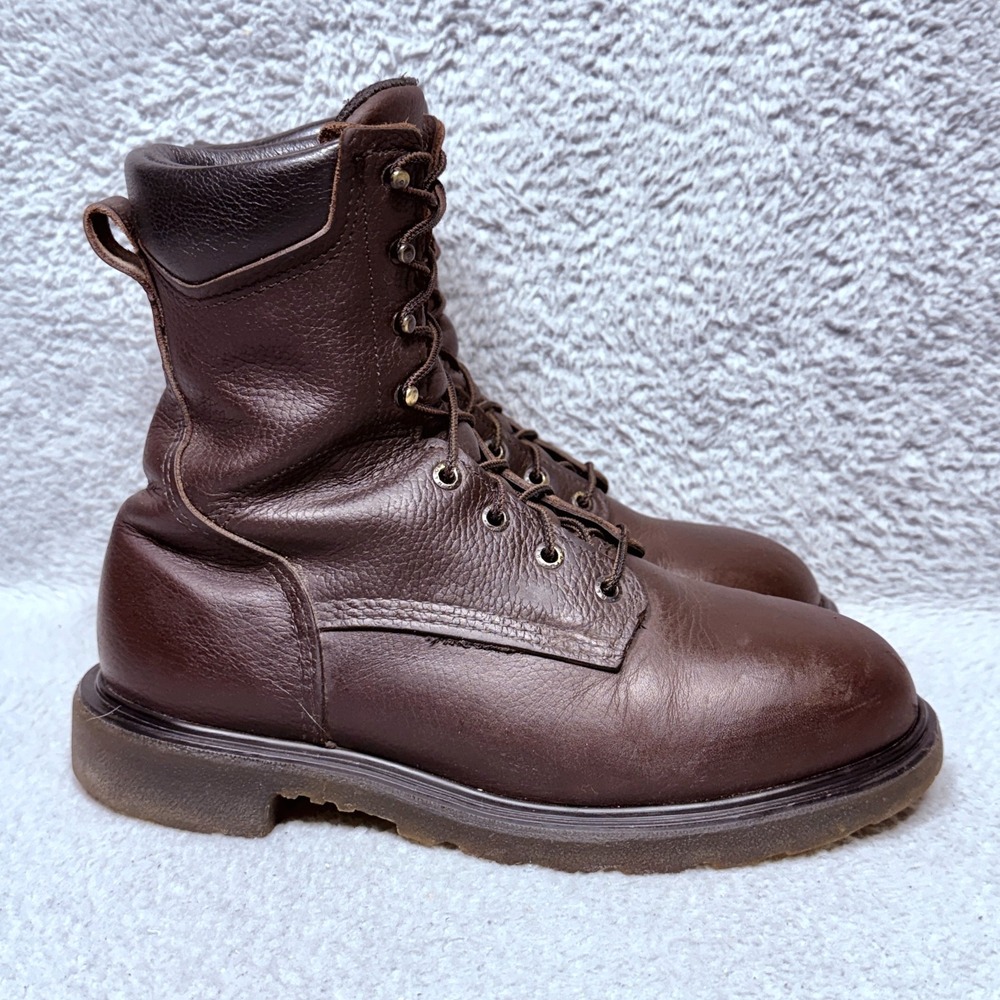 Red WIng 608 SuperSole 2.0 Mens Size 9 Extra Wide Work Boots Brown Leather